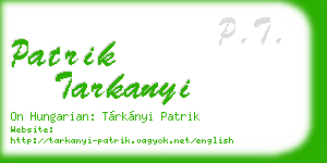 patrik tarkanyi business card